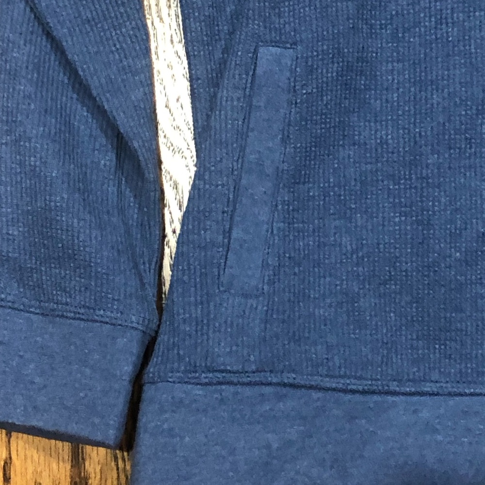 2/$30 Talbots Navy Blue Full Zip Sweater Jacket Mock Neck Lightweight Sz MP - Picture 8 of 12
